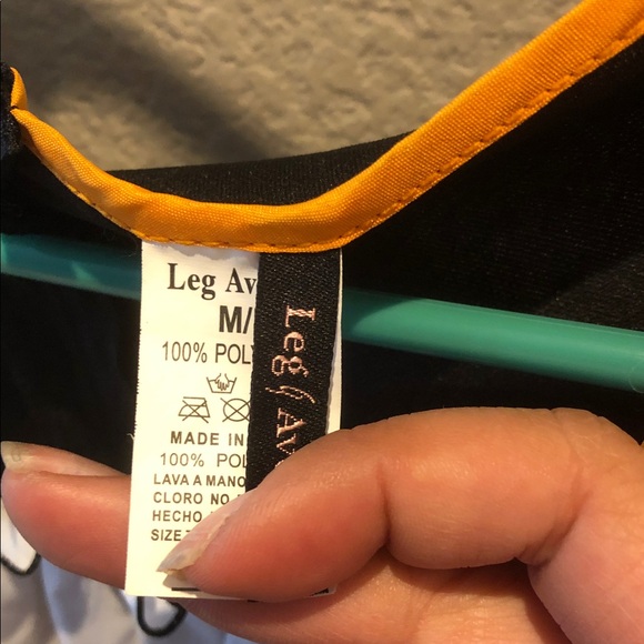 Women’s sexy candy corn  Bavarian Costume Dress - Black, White, Yellow - Picture 5 of 6